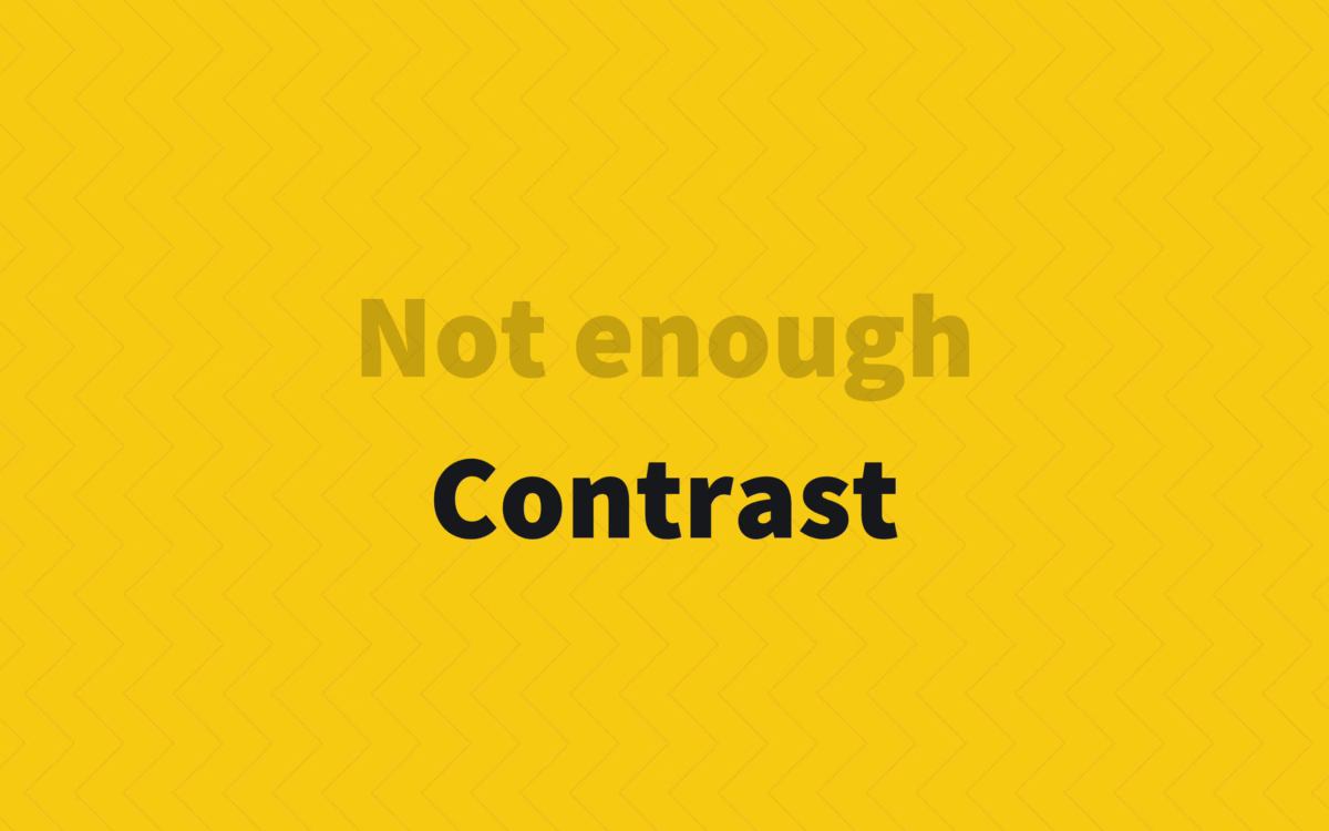 illustration that shows what it’s like to have insufficient contrast