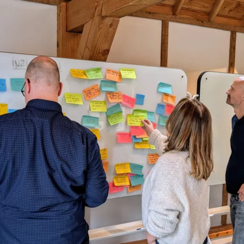 Stickies groeperen tijdens een design sprint